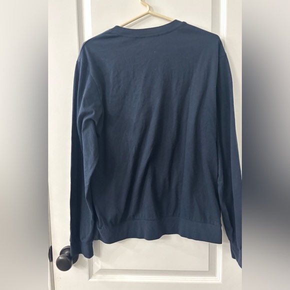Emporio Armani Men's Dark Blue Long Sleeve Tee - Picture 3 of 5